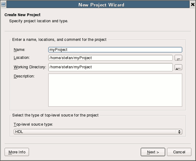 ISE Intro: Creating a new project 1